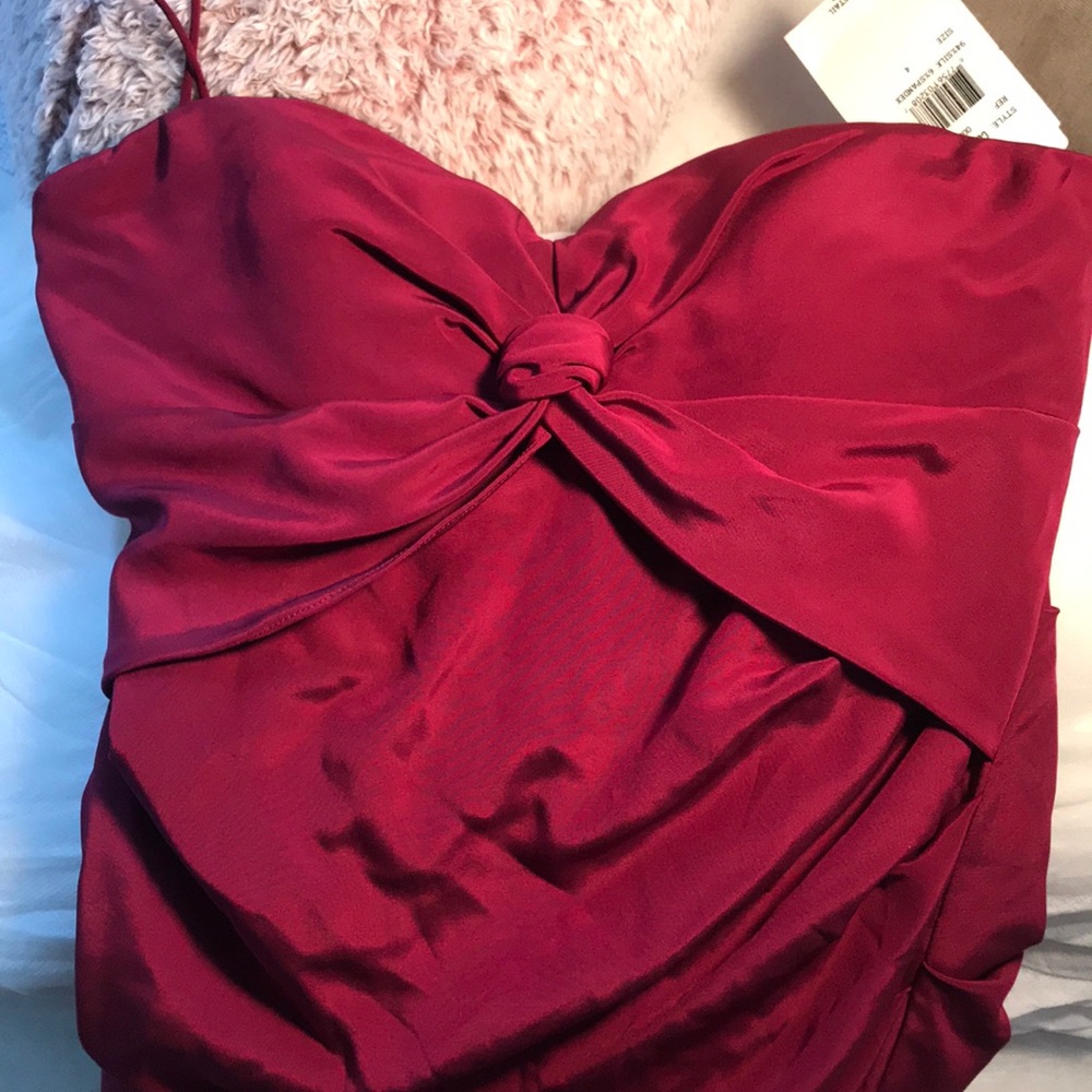 Nicole Miller Beautiful Magenta Strapless Gown